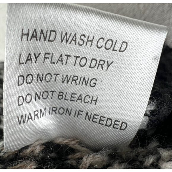 Belldini Black, White & Mocha Patterned Sleeveless Knit Sweater Vest - Size Medi - Picture 12 of 16